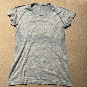 light blue lululemon swiftly tech top